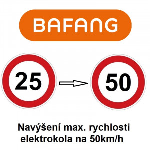BAFANG - Chip tuning - Navýšení rychlosti elektrokola 50km/h (plná záruka)
