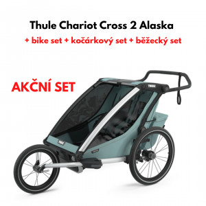 Thule Chariot Cross 2 Alaska + bike set + kočárkový set + běžecký set