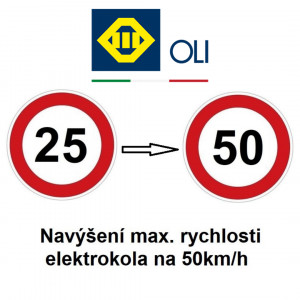 Služba navýšení rychlosti elektrokola 50km/h OLI - Chip tuning