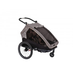 XLC dětský vozík za kolo 20 Duo S šedá/béžová/antracit